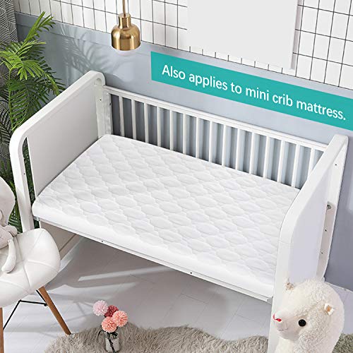 Pack and Play Mattress Pad Protector Waterproof, Pack and Play Sheets Quilted- 39" x 27" Fitted for Graco Playard | Mini & Portable Mattresses -Washable Ultra Soft Padding - Image 4